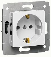 Розетка с заземлением без рамки Legrand Cariva 1-м. белый картинка